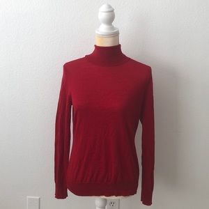 Charter Club Merino Wool Red Turtleneck